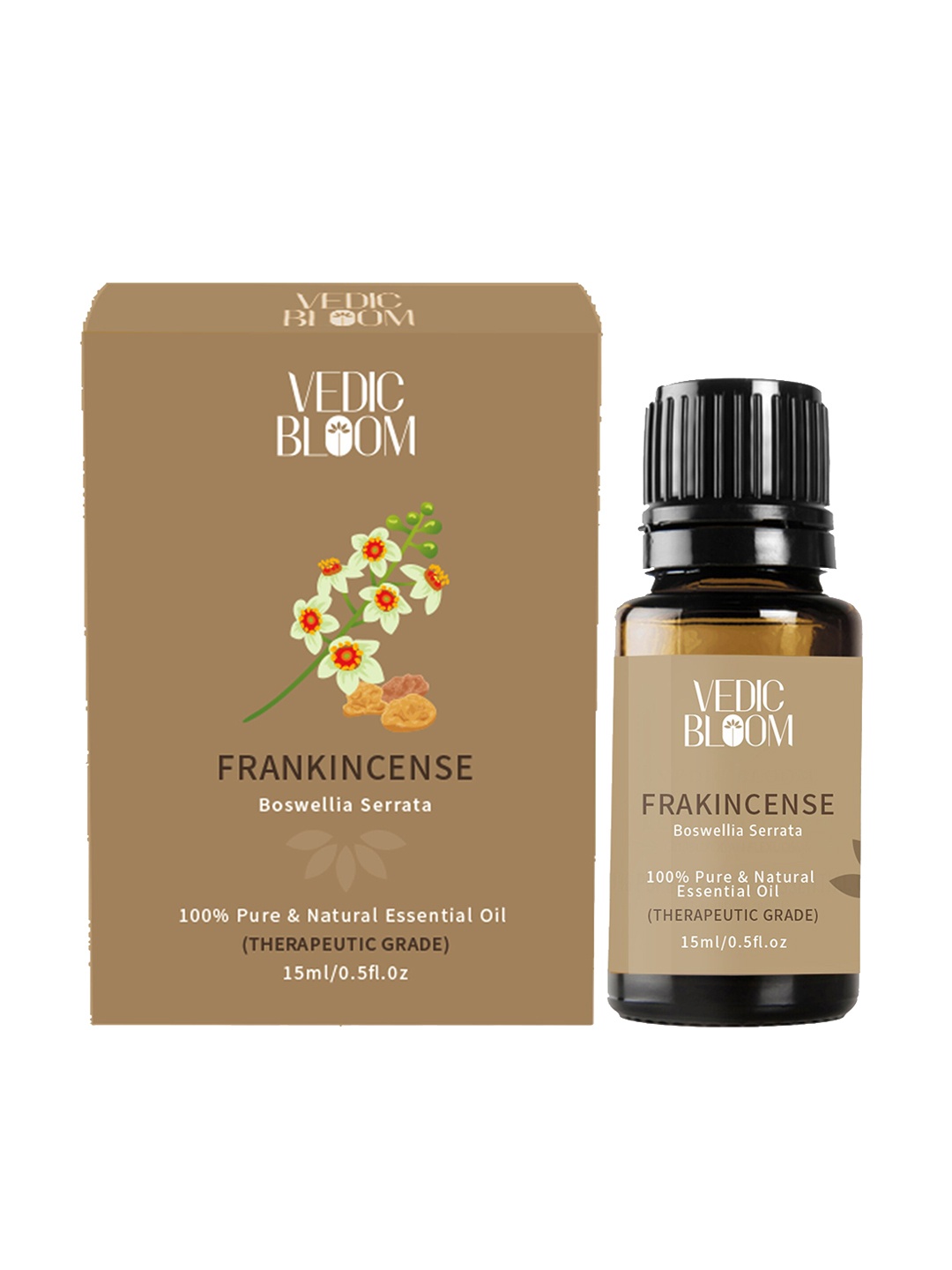 Vedic Bloom 100% Pure & Natural Frankincense Essential Oil for Hair & Skin - 15ml, Brown
Vedic Bloom 100% Pure & Natural Frankincense Essential Oil for Hair & Skin - 15ml, Brown
