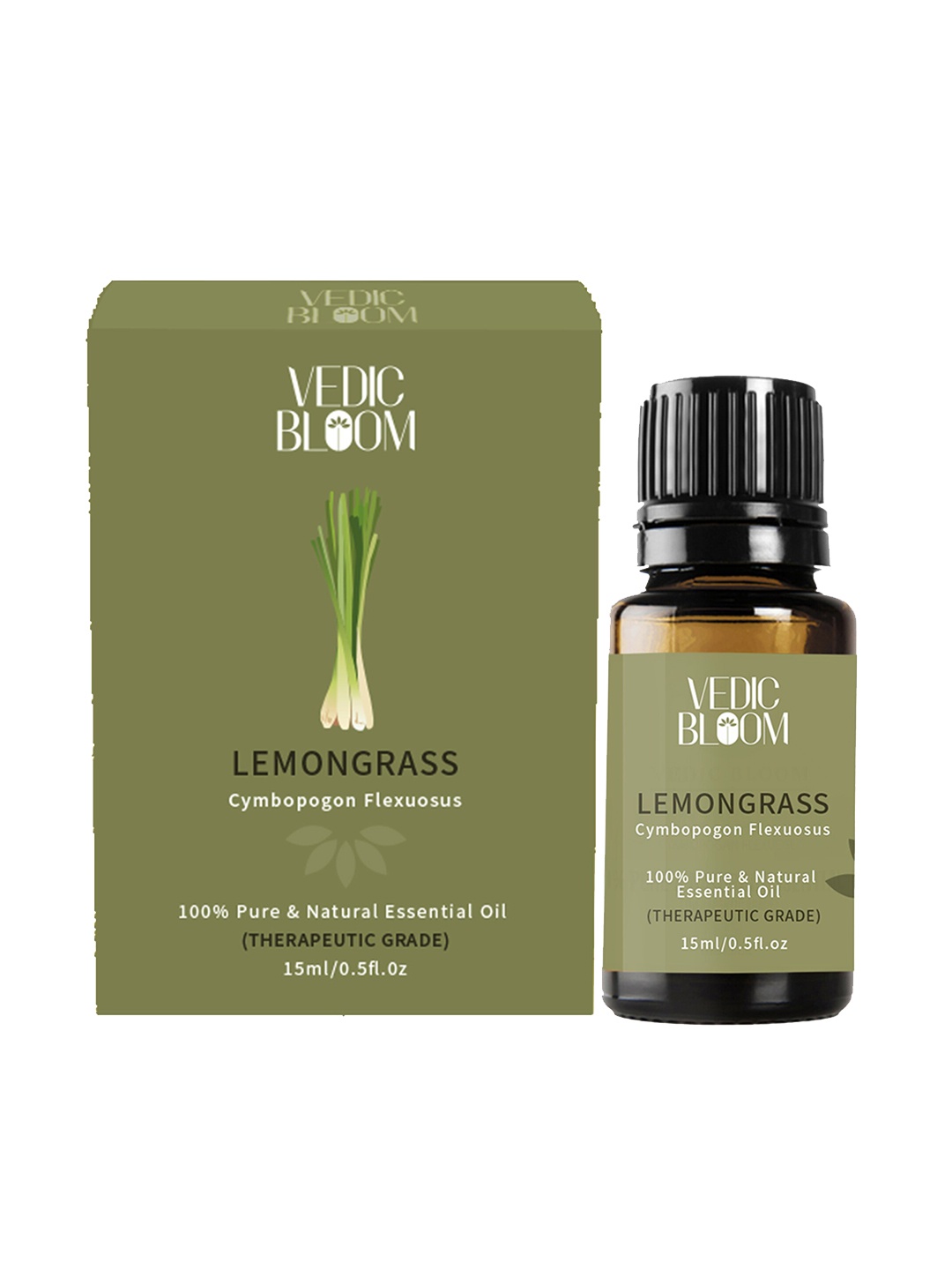 Vedic Bloom 100% Pure & Natural Lemongrass Essential Oil for Stress Relief - 15ml, Green
Vedic Bloom 100% Pure & Natural Lemongrass Essential Oil for Stress Relief - 15ml, Green