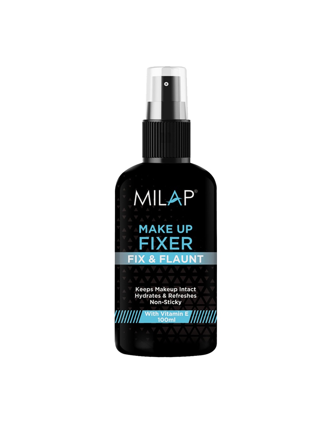 MILAP Fix & Flaunt Non-Sticky Makeup Fixer Setting Spray with Vitamin E - 100ml, Black
MILAP Fix & Flaunt Non-Sticky Makeup Fixer Setting Spray with Vitamin E - 100ml, Black