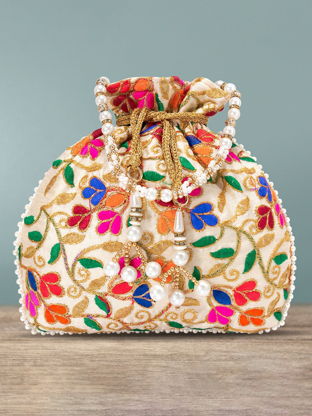 Peora Women Clutches, Beige