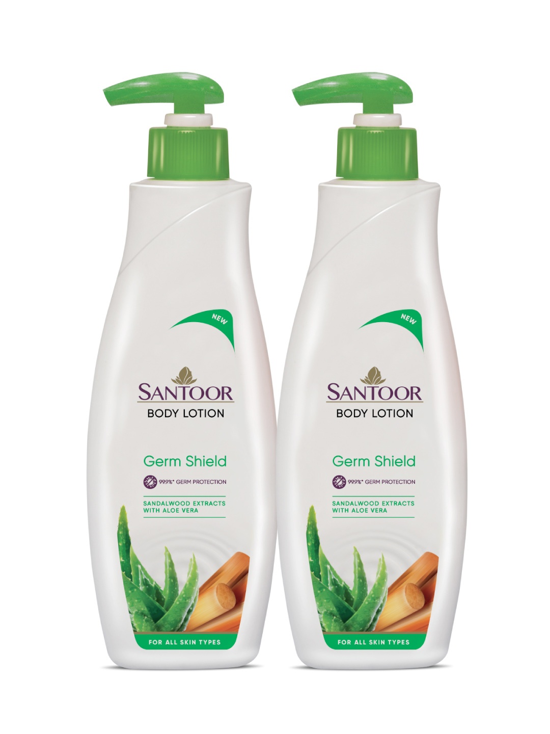 Santoor Set of 2 Germ Shield Body Lotion with Sandalwood & Aloe Vera Extracts - 250ml each, White
Santoor Set of 2 Germ Shield Body Lotion with Sandalwood & Aloe Vera Extracts - 250ml each, White