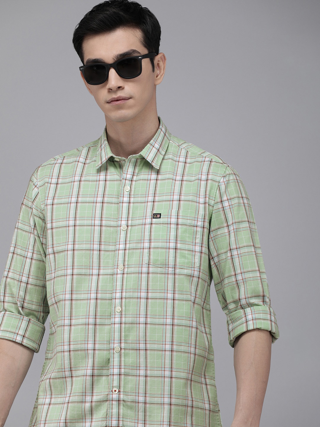 Arrow Sport Men Light Green And Maroon Original Slim Fit Tartan Checked Pure Cotton Shirt
Arrow Sport Men Light Green And Maroon Original Slim Fit Tartan Checked Pure Cotton Shirt