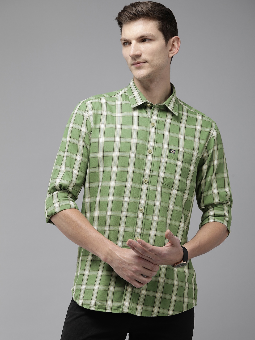 Arrow Sport Windowpane Checked Sport Slim Fit Opaque Pure Cotton Casual Shirt, Green
Arrow Sport Windowpane Checked Sport Slim Fit Opaque Pure Cotton Casual Shirt, Green