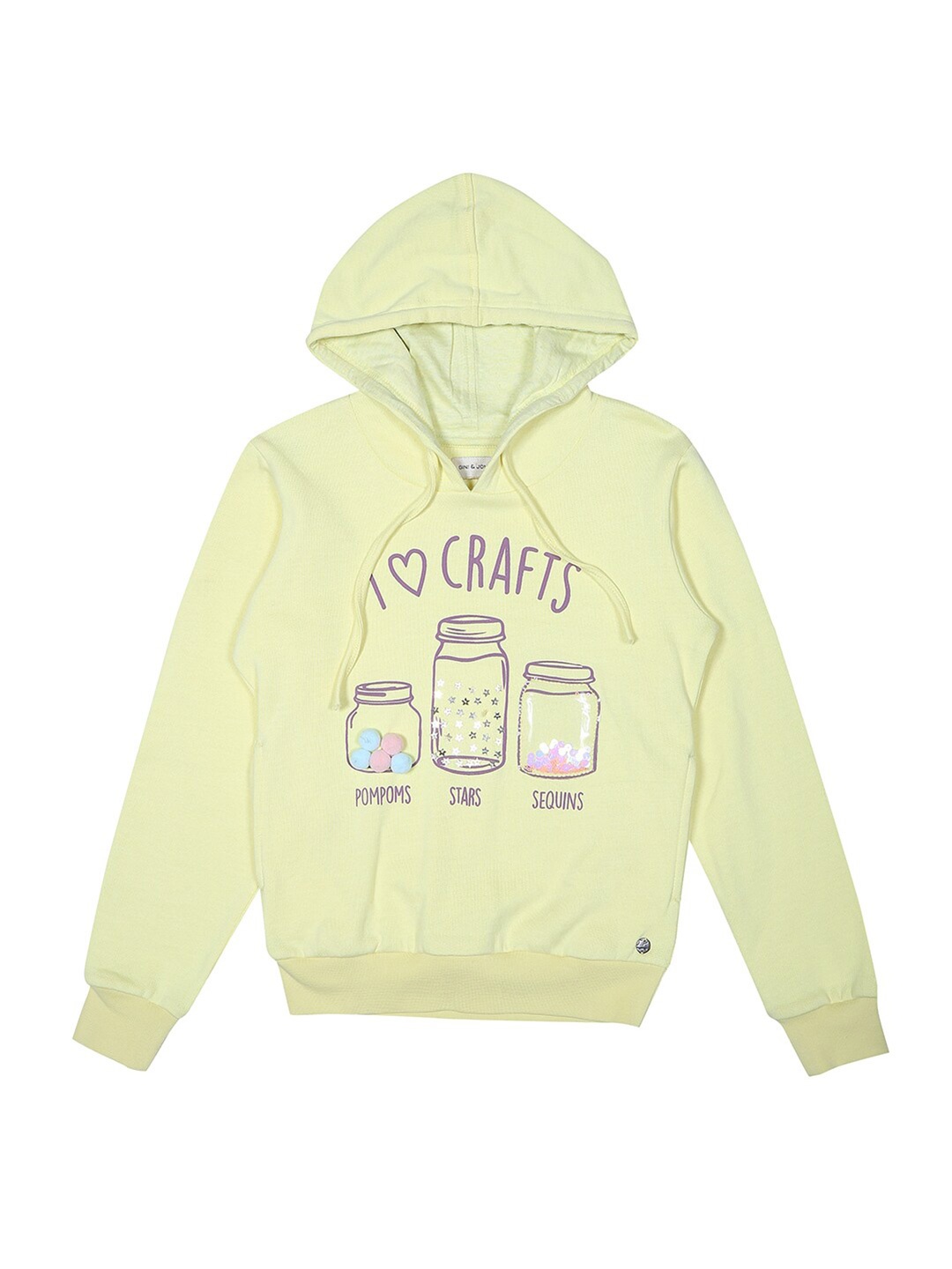 Gini and Jony Girls Yellow Print Blouson Top
