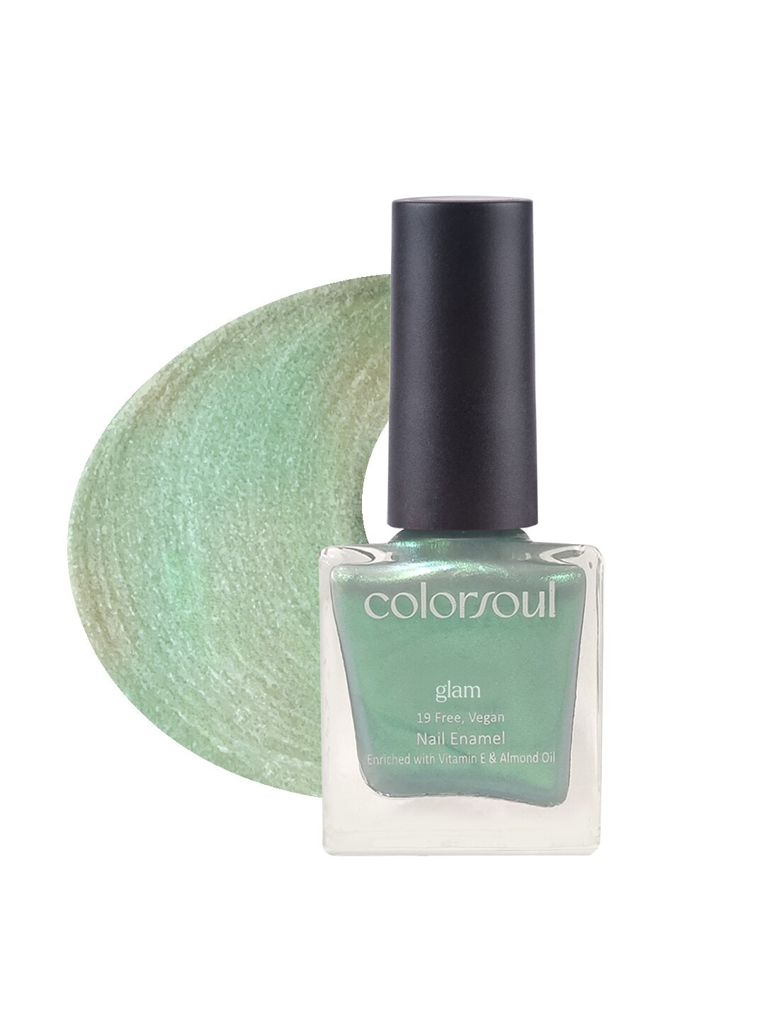 Colorsoul Glam Vegan Nail Enamel with Vitamin E & Almond Oil 8 ml - Icy Blue G13, Green
Colorsoul Glam Vegan Nail Enamel with Vitamin E & Almond Oil 8 ml - Icy Blue G13, Green