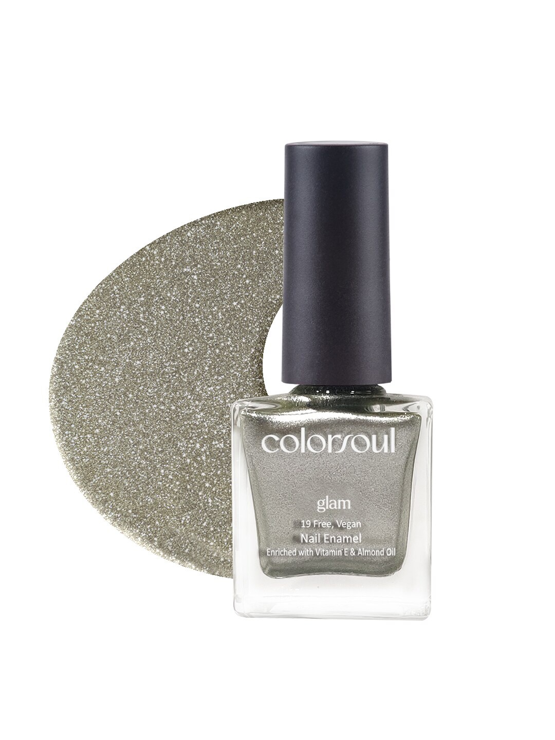 Colorsoul Glam Vegan Nail Enamel with Vitamin E & Almond Oil - Glitter Grey G18, Silver
Colorsoul Glam Vegan Nail Enamel with Vitamin E & Almond Oil - Glitter Grey G18, Silver