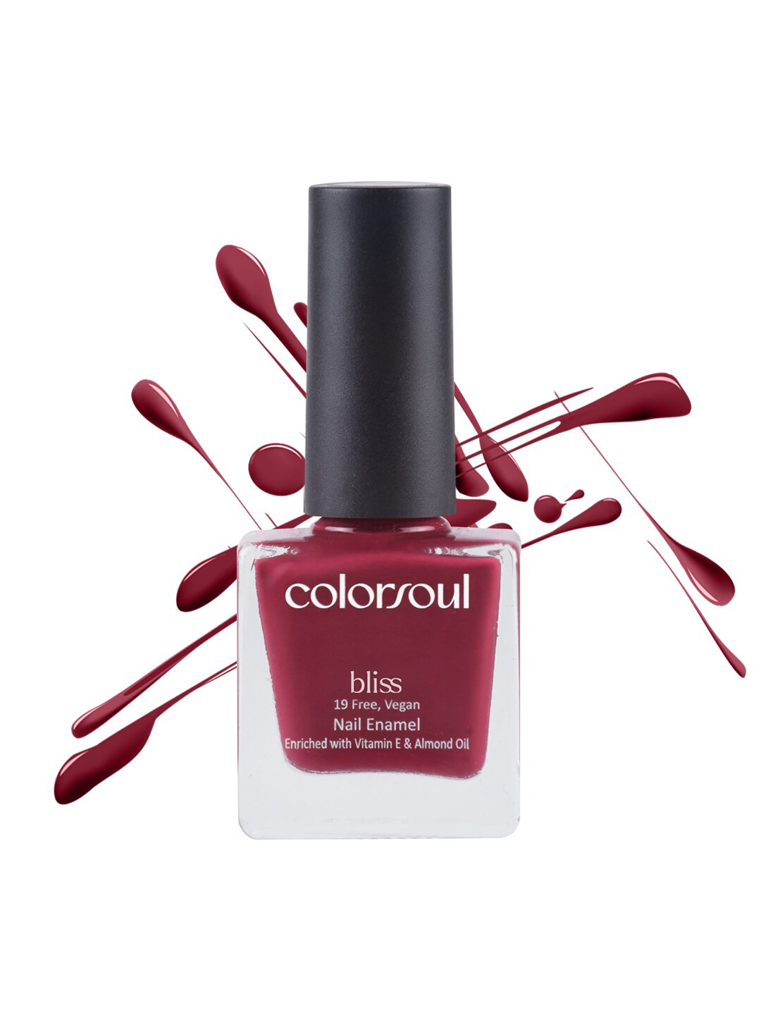 Colorsoul Bliss Vegan Nail Enamel with Vitamin E & Almond Oil - Candy Floss B04, Maroon
Colorsoul Bliss Vegan Nail Enamel with Vitamin E & Almond Oil - Candy Floss B04, Maroon