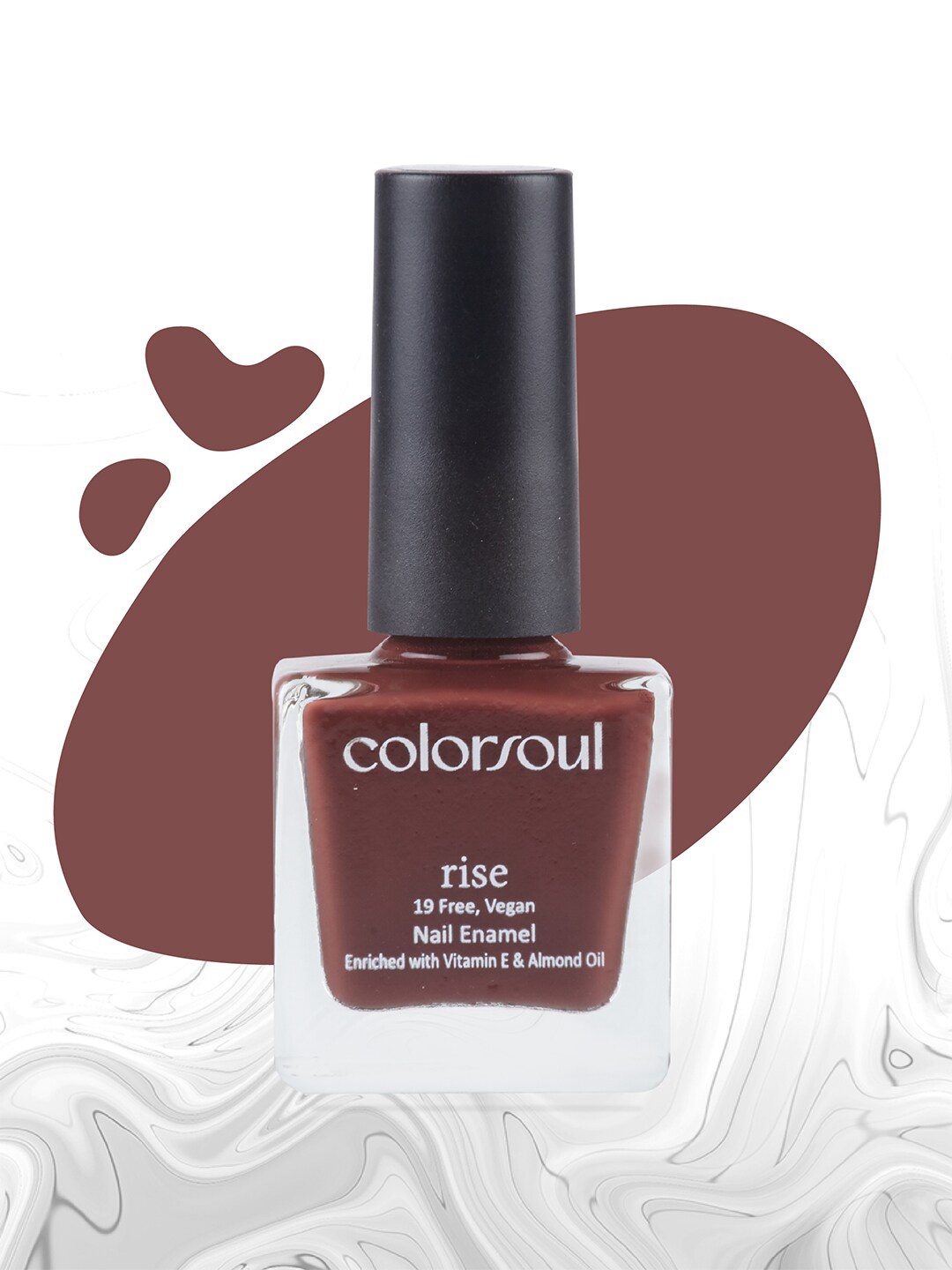 Colorsoul Rise Vegan Nail Enamel with Vitamin E & Almond Oil 8 ml - Woody Heights R14, Coffee brown
Colorsoul Rise Vegan Nail Enamel with Vitamin E & Almond Oil 8 ml - Woody Heights R14, Coffee brown