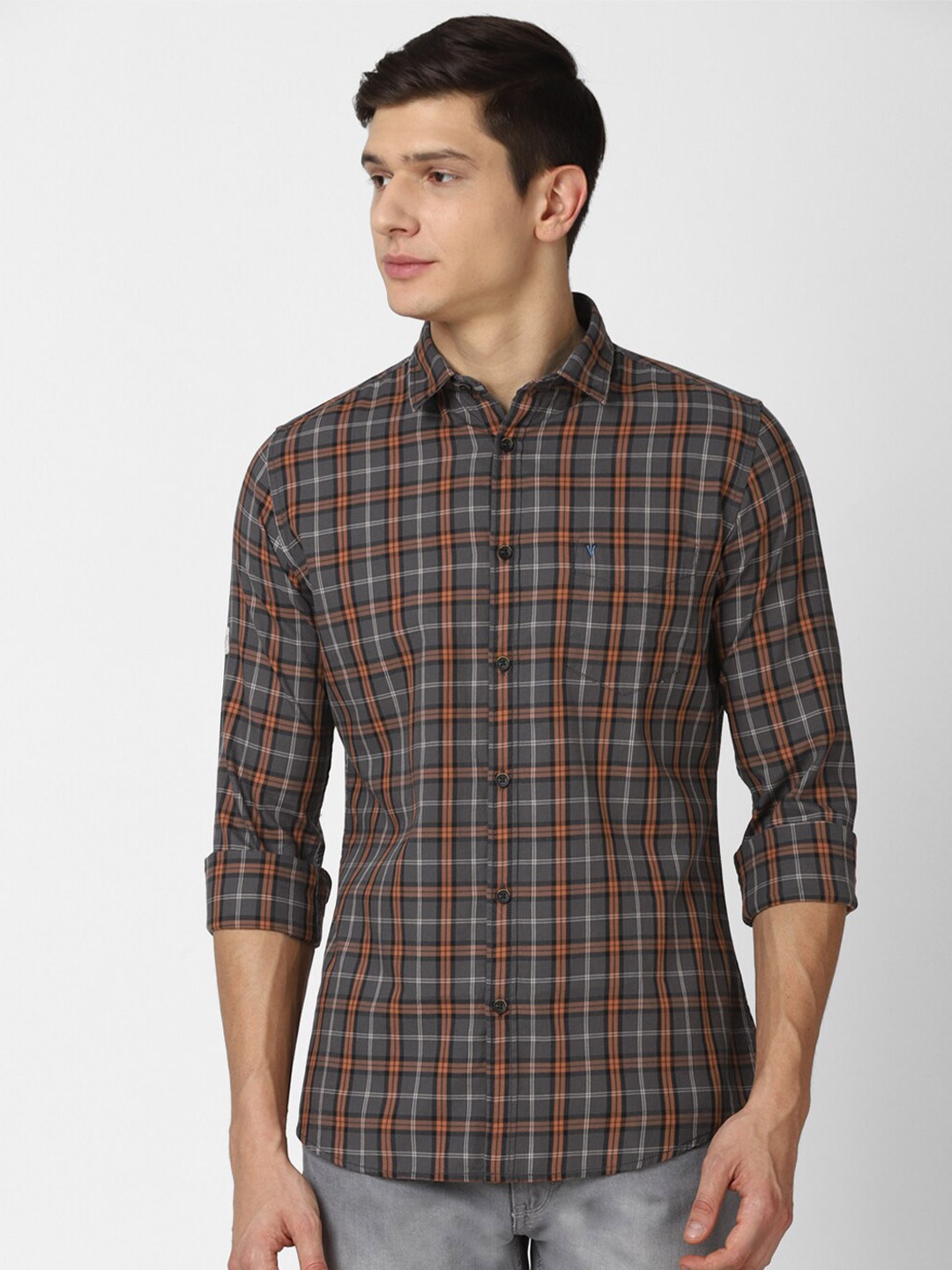 VAN HEUSEN DENIM LABS Men Grey Slim Fit Tartan Checks Checked Cotton Casual Shirt
VAN HEUSEN DENIM LABS Men Grey Slim Fit Tartan Checks Checked Cotton Casual Shirt