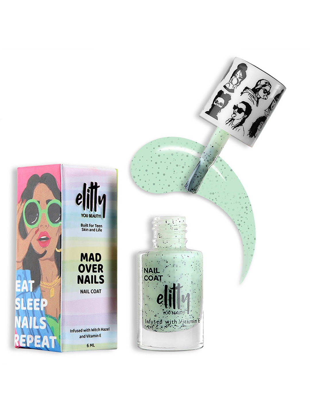 Elitty Mad Over Nails 12 Toxin Free Glossy Nail Polish with Witch Hazel 6ml - Peace Out, Blue
Elitty Mad Over Nails 12 Toxin Free Glossy Nail Polish with Witch Hazel 6ml - Peace Out, Blue