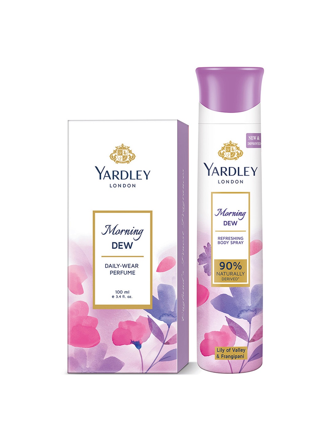 YARDLEY LONDON Women Set of Morning Dew - Deodorant 150 ml & Daily-Wear Perfume 100 ml, Purple
YARDLEY LONDON Women Set of Morning Dew - Deodorant 150 ml & Daily-Wear Perfume 100 ml, Purple