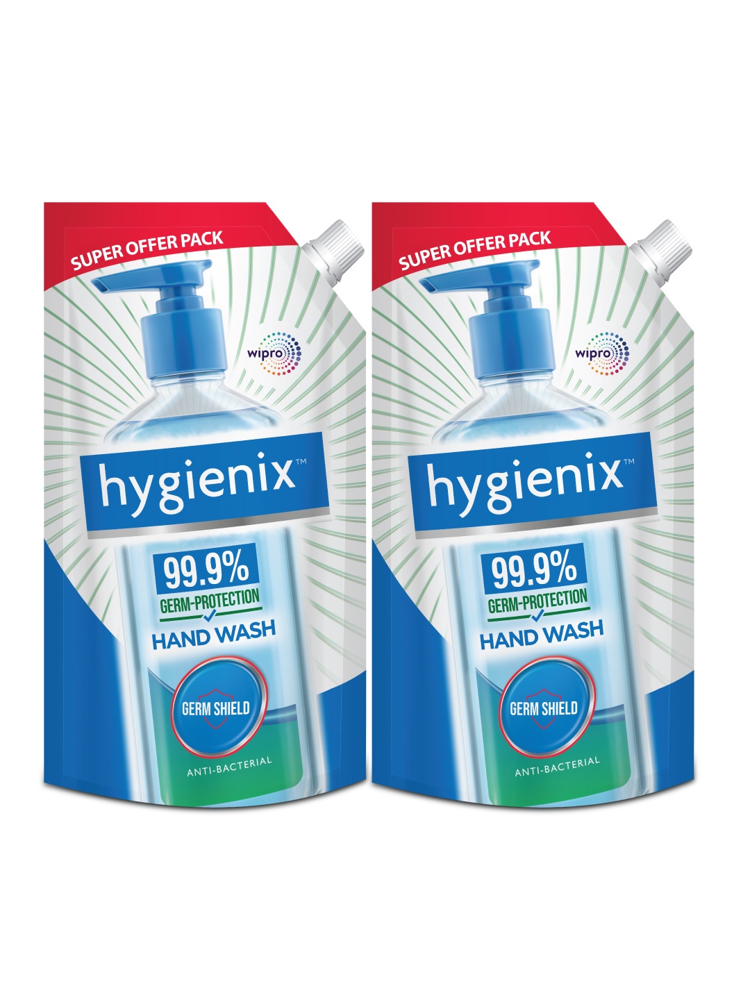 Hygienix Set of 2 Anti-Bacterial Hand Wash Refill with Germ Shield - 750ml each, White
Hygienix Set of 2 Anti-Bacterial Hand Wash Refill with Germ Shield - 750ml each, White