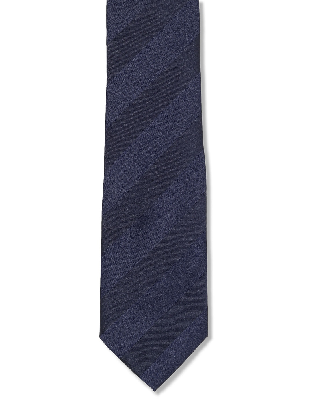 Arrow Men Navy Blue Striped Broad Tie