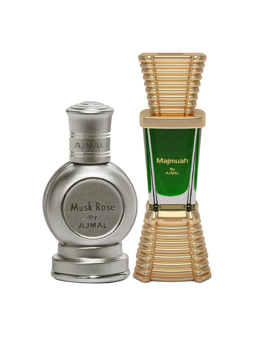 Ajmal Set of Musk Rose Concentrated Perfume 12 ml & Majmuah Concentrated Perfume 10 ml, Green
Ajmal Set of Musk Rose Concentrated Perfume 12 ml & Majmuah Concentrated Perfume 10 ml, Green