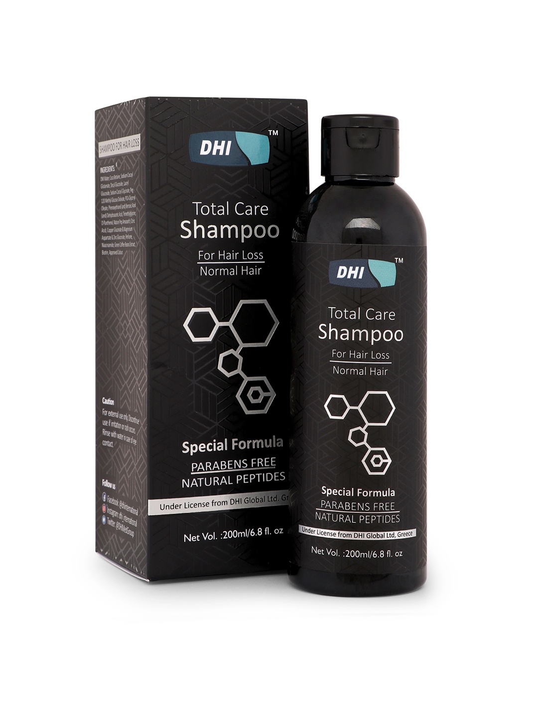 DHI Total Care Normal Hair Shampoo for Hair Loss with Biotin - 200ml, Black
DHI Total Care Normal Hair Shampoo for Hair Loss with Biotin - 200ml, Black
