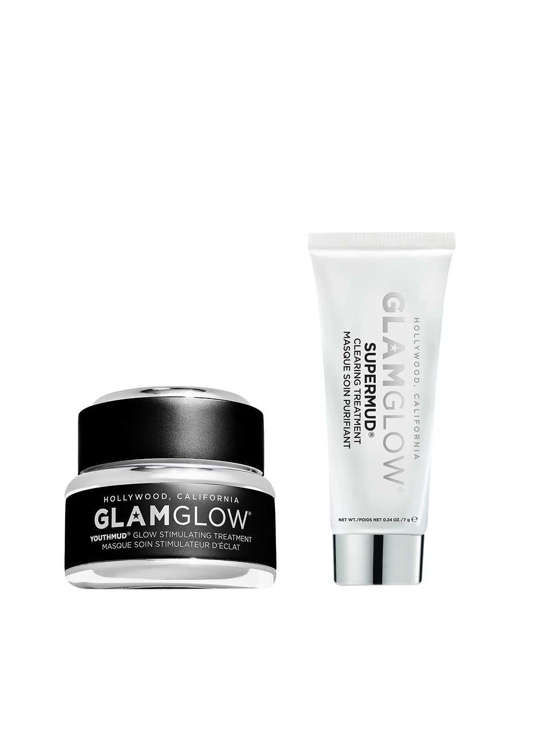 GLAMGLOW Set of Youthmud Glow Stimulating Treatment Mask & Supermud Clearing Treatment, Black
GLAMGLOW Set of Youthmud Glow Stimulating Treatment Mask & Supermud Clearing Treatment, Black