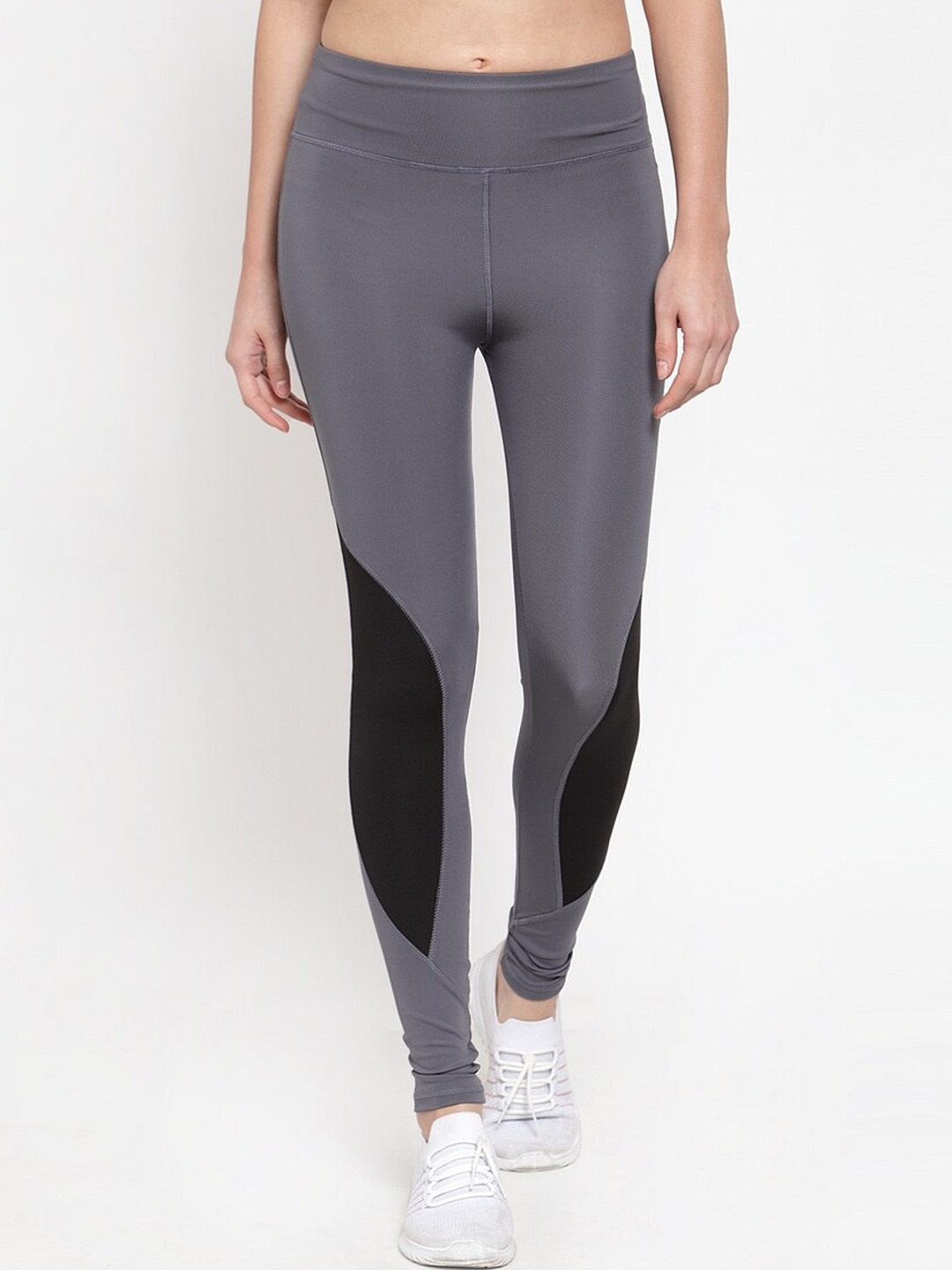 Boston Club Women Grey Solid Tights