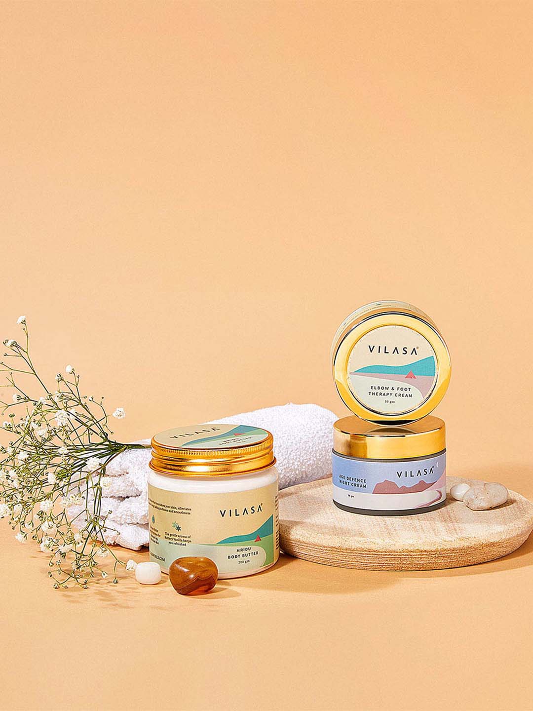 VILASA Age Defence Night Cream 50g+Mridu Body Butter 200g+Elbow & Foot Therapy Cream 50g, White
VILASA Age Defence Night Cream 50g+Mridu Body Butter 200g+Elbow & Foot Therapy Cream 50g, White