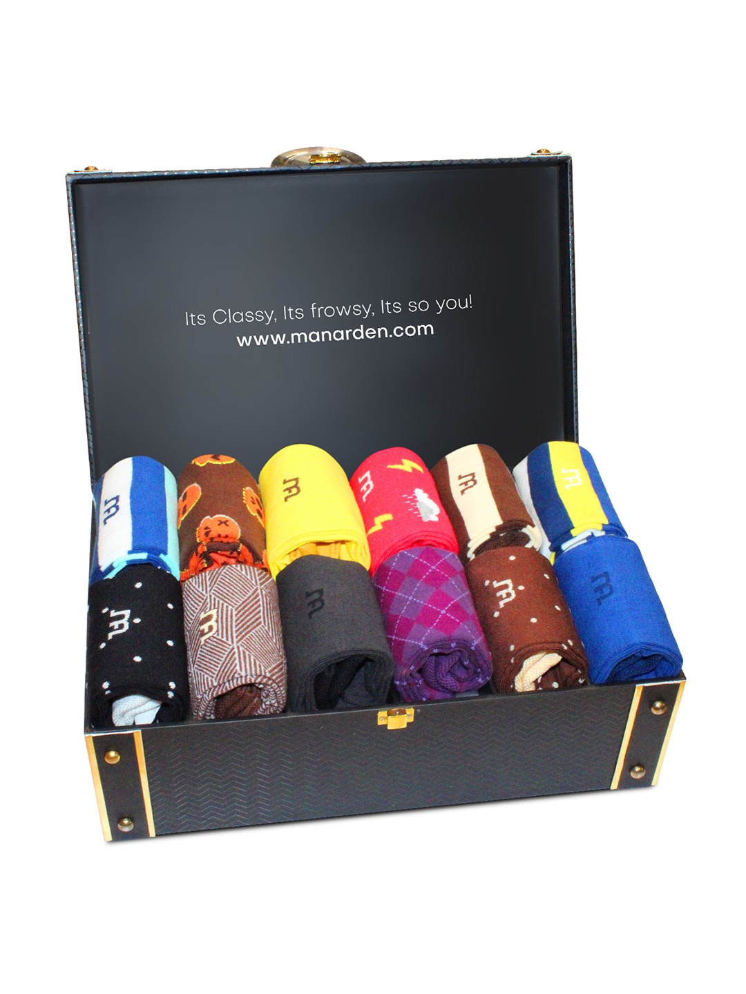 Man Arden Men Pack Of 12 Patterned Cotton Calf Length The Cogent Clue Collection Designer Edition Socks Gift Box, White
Man Arden Men Pack Of 12 Patterned Cotton Calf Length The Cogent Clue Collection Designer Edition Socks Gift Box, White