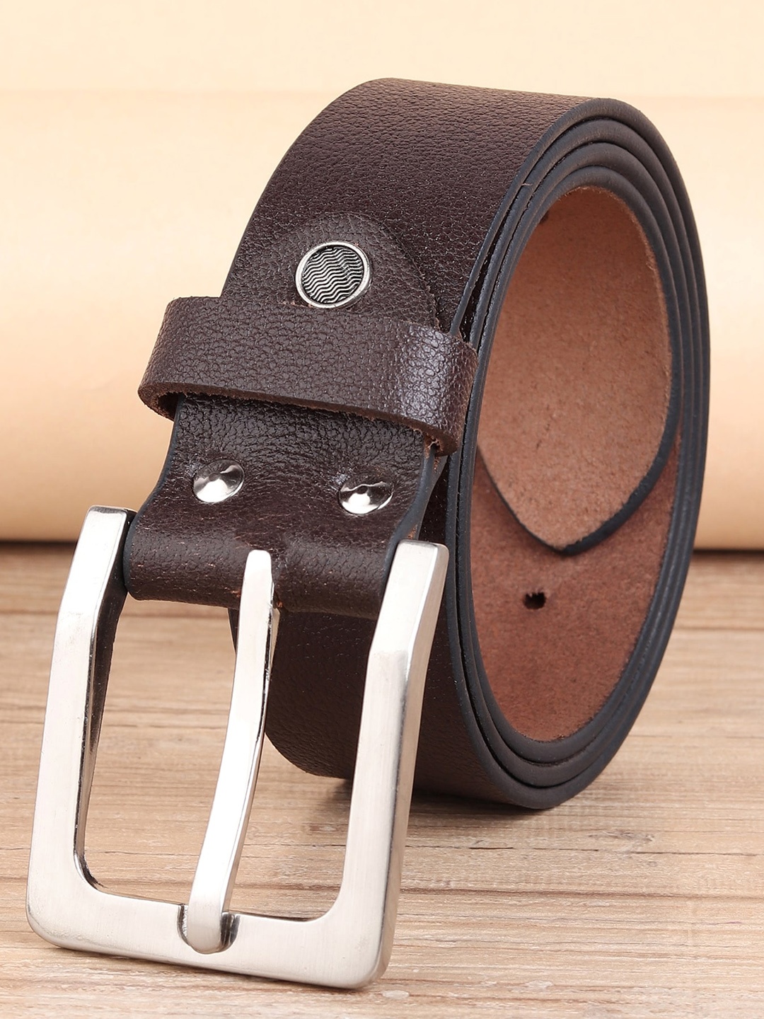 URBAN ALFAMI Men Brown Leather Belt