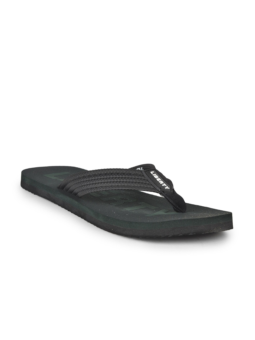 Liberty Men Green Printed Thong Flip-Flops