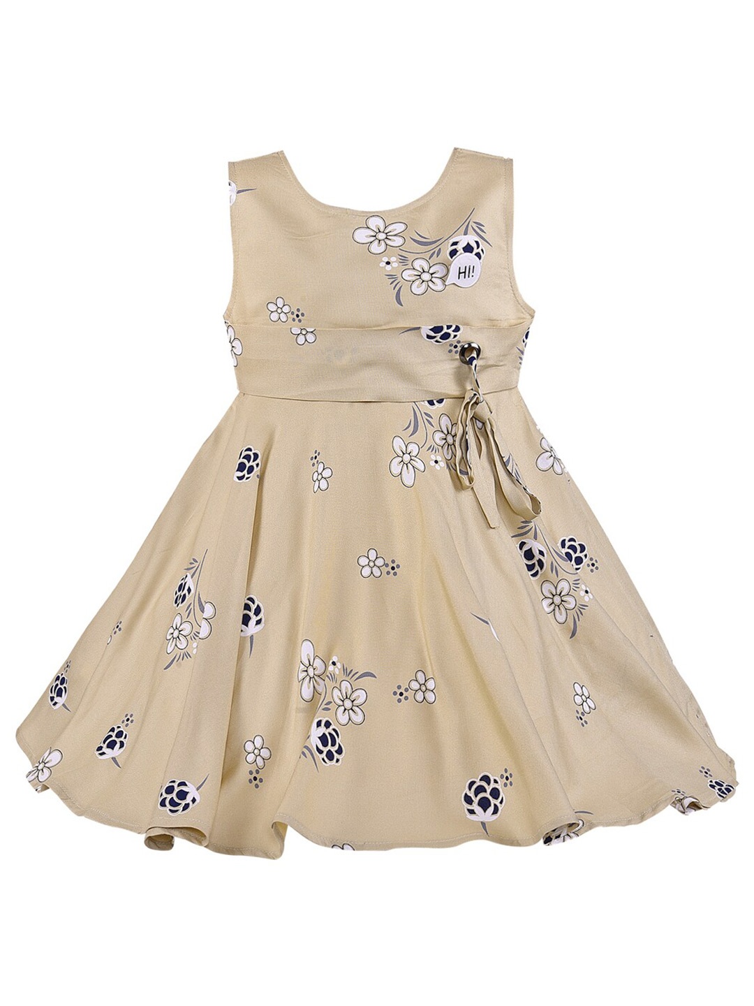 Wish Karo Cream-Coloured Floral Dress