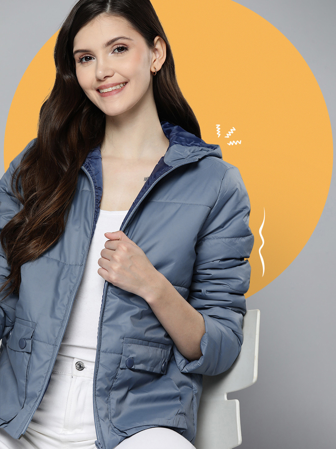Mast & Harbour Women Blue Solid Padded Jacket
Mast & Harbour Women Blue Solid Padded Jacket