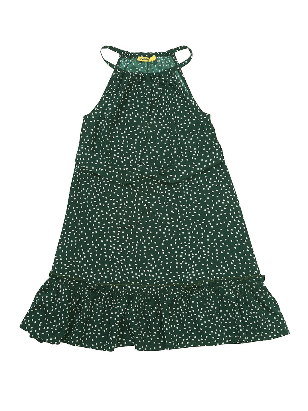 NYNSH Teal Halter Neck A-Line Dress
