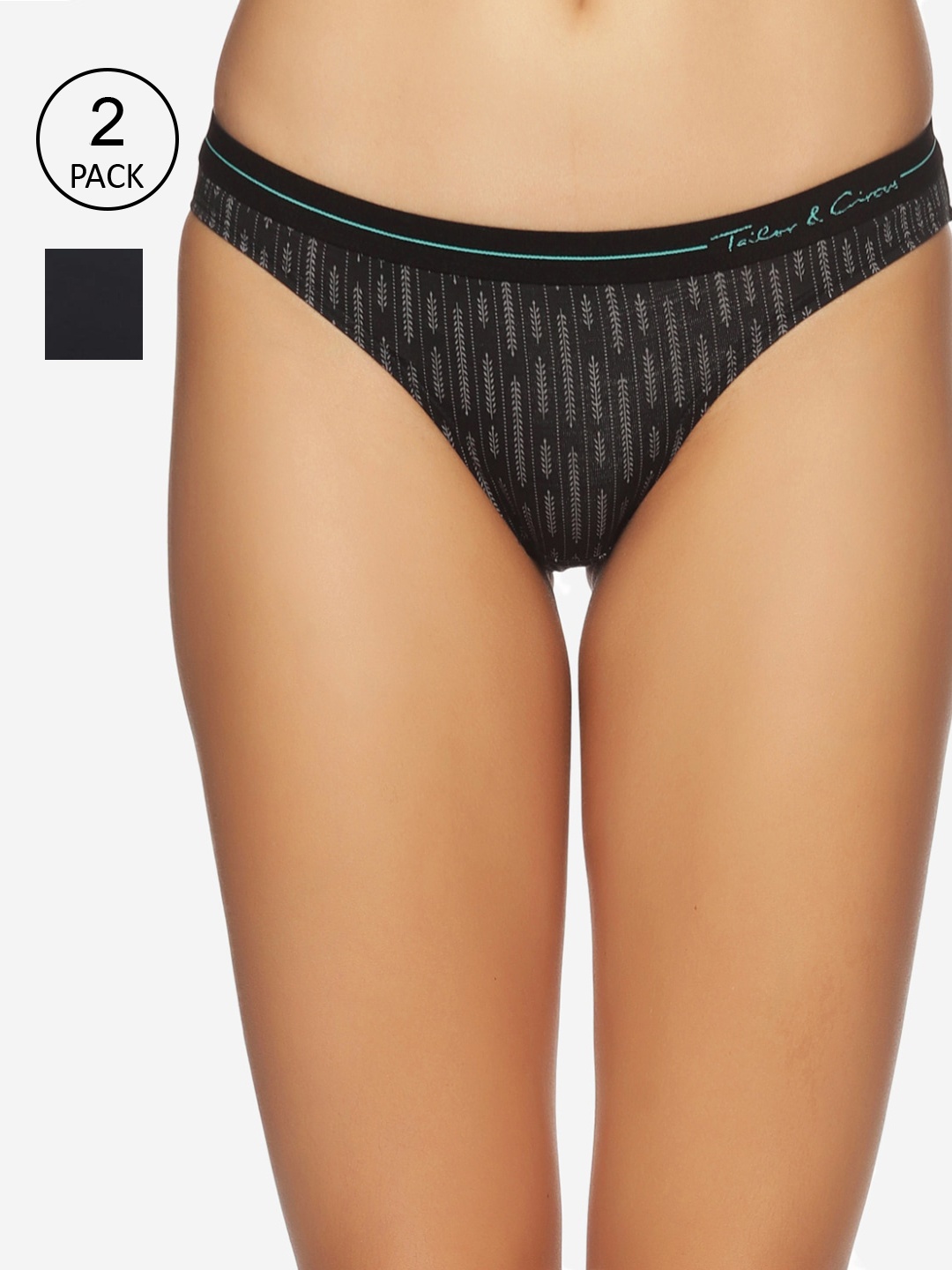 Tailor & Circus Women Pack of 2 Anti-Bacterial Bikini Briefs BK_2PK_AR_ON, Black
Tailor & Circus Women Pack of 2 Anti-Bacterial Bikini Briefs BK_2PK_AR_ON, Black