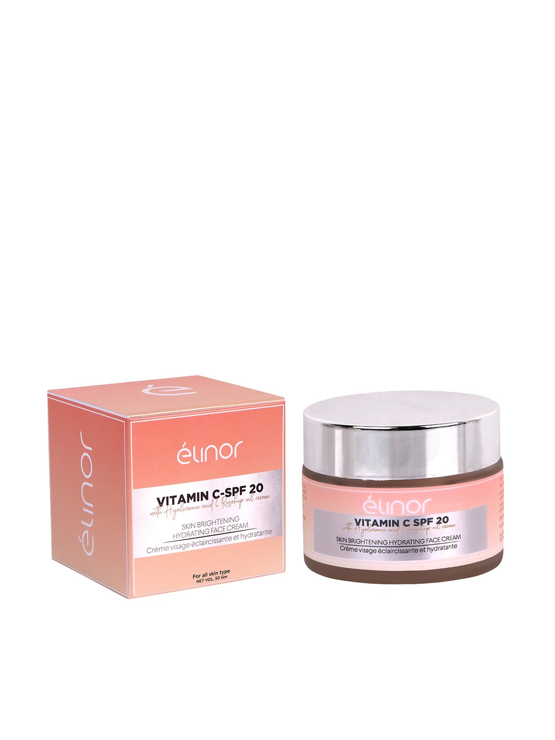 Elinor Vitamin C SPF 20 Brightening Face Cream with Hyaluronic Acid & Rosehip Oil - 50 g, Pink
Elinor Vitamin C SPF 20 Brightening Face Cream with Hyaluronic Acid & Rosehip Oil - 50 g, Pink