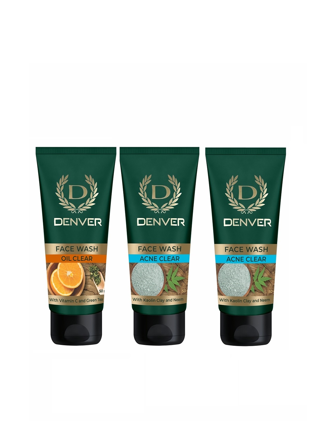Denver Set of Oil Clear Face Wash + Acne Clear Face Wash + Acne Clear Face Wash, Green
Denver Set of Oil Clear Face Wash + Acne Clear Face Wash + Acne Clear Face Wash, Green