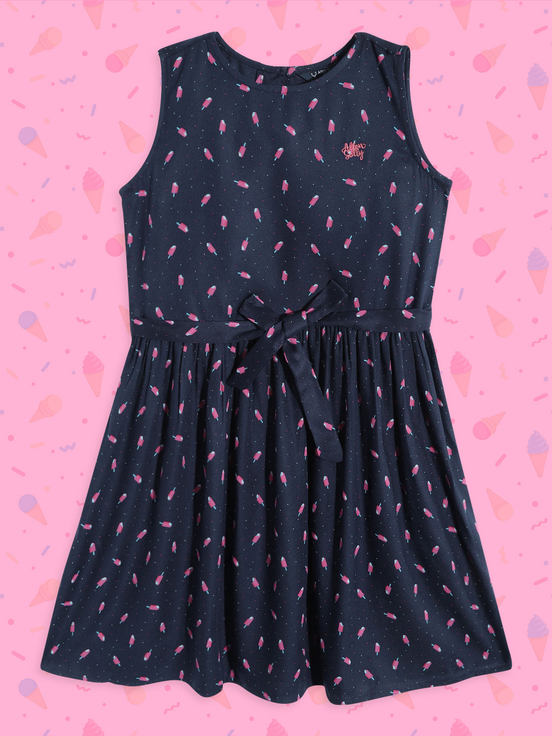 Allen Solly Junior Navy Blue & Pink Ditsy Conversational Fit & Flare Dress & Belt
Allen Solly Junior Navy Blue & Pink Ditsy Conversational Fit & Flare Dress & Belt