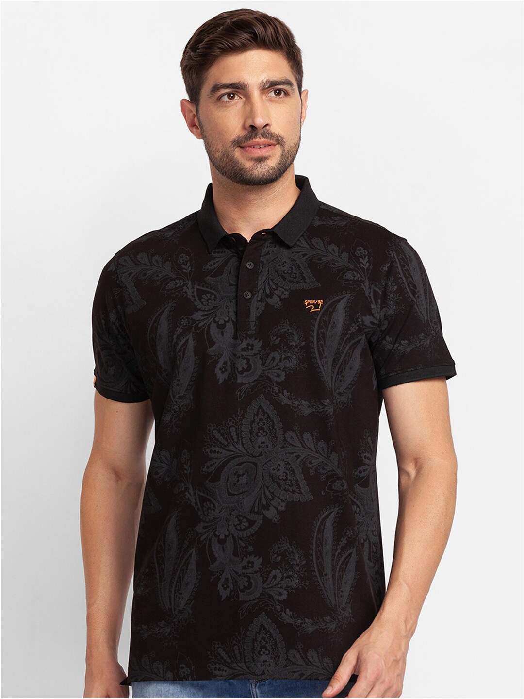 SPYKAR Men Black & french middle red purple Printed Polo Collar Applique Slim Fit T-shirt
SPYKAR Men Black & french middle red purple Printed Polo Collar Applique Slim Fit T-shirt