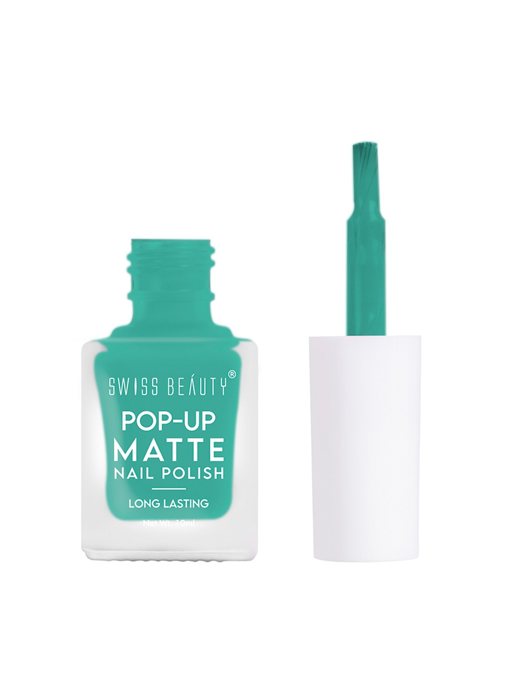 SWISS BEAUTY Pop-Up Matte Nail Polish 10 ml - Shade 44, Green