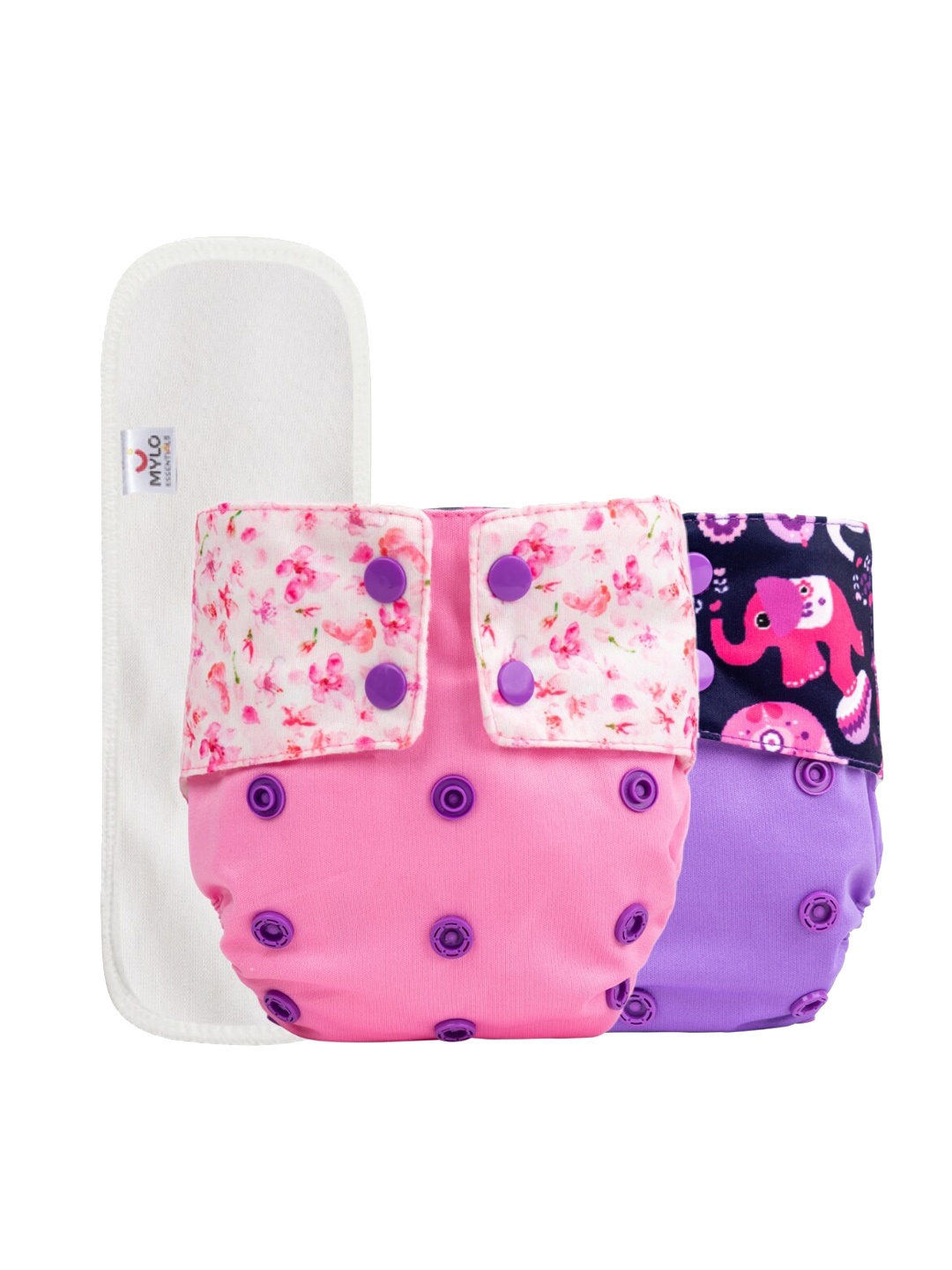 Mylo Kids Set Of 2 Washable & Reusable Pocket Cloth Diaper With Double Gussets, Multi
Mylo Kids Set Of 2 Washable & Reusable Pocket Cloth Diaper With Double Gussets, Multi