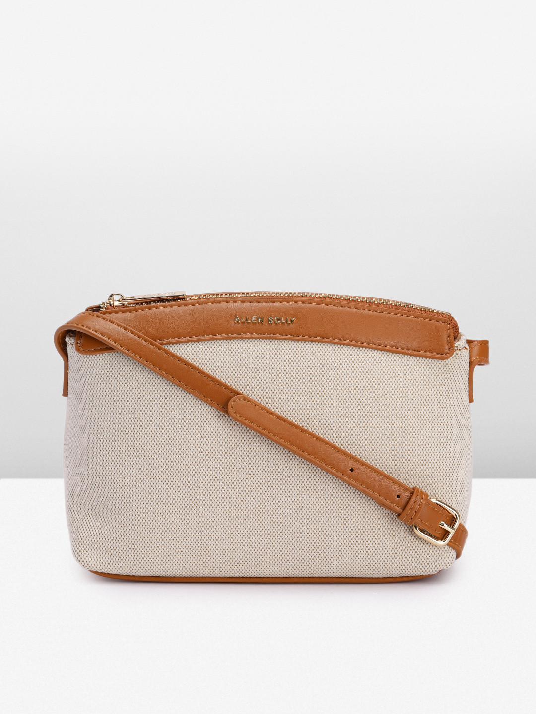 Allen Solly Solid Sling Bag, Off white 
Allen Solly Solid Sling Bag, Off white