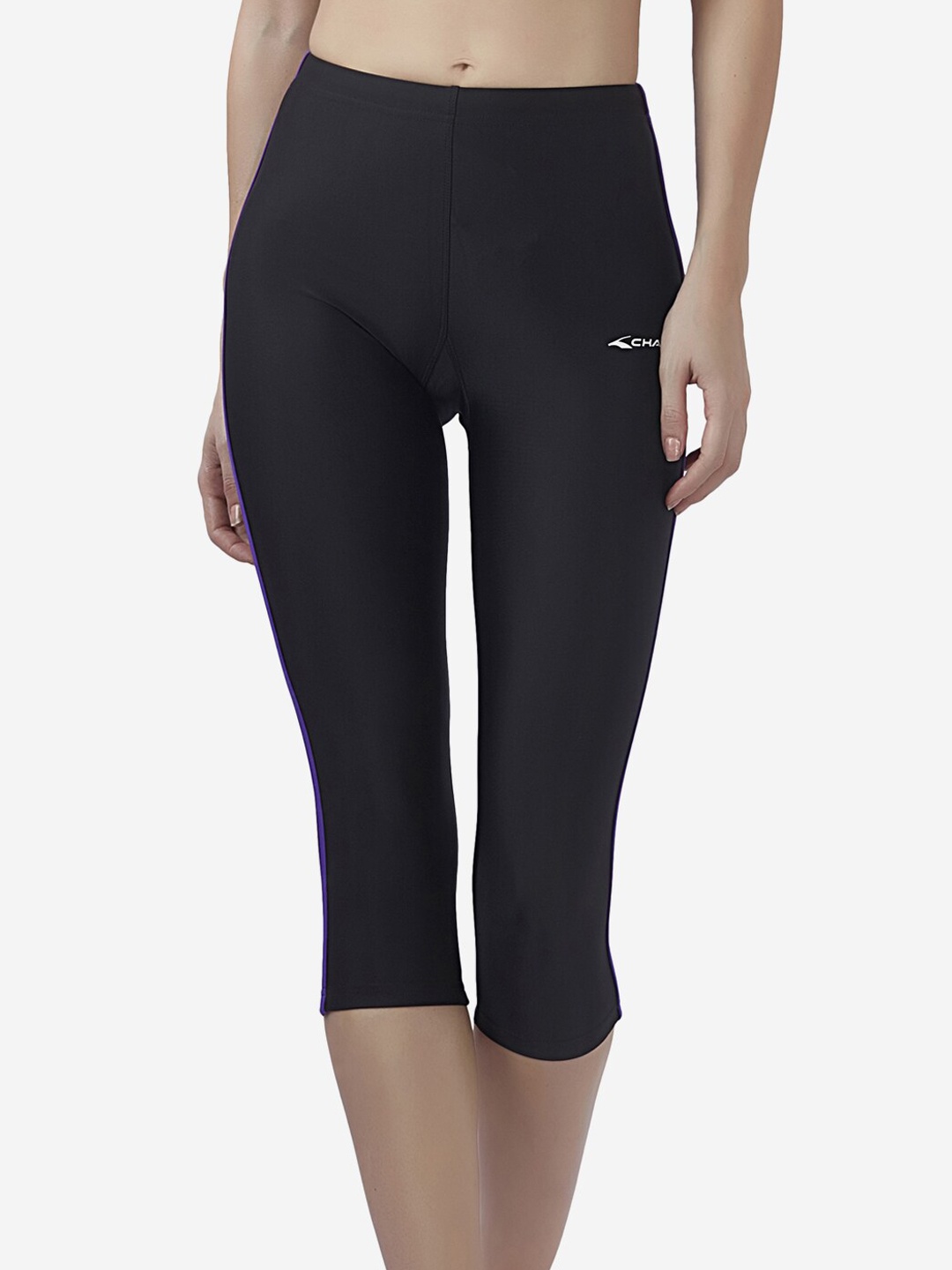 VELOZ Women Black Solid Tights