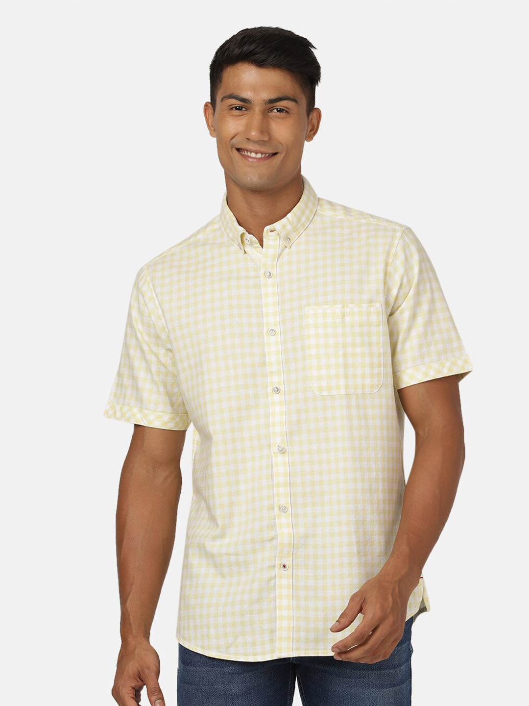 Crocodile Men Yellow Classic Gingham Checks Checked Casual Shirt
Crocodile Men Yellow Classic Gingham Checks Checked Casual Shirt