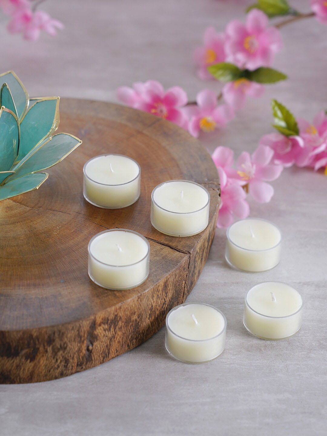 Pure Home and Living Set of 4 White T-light Candles