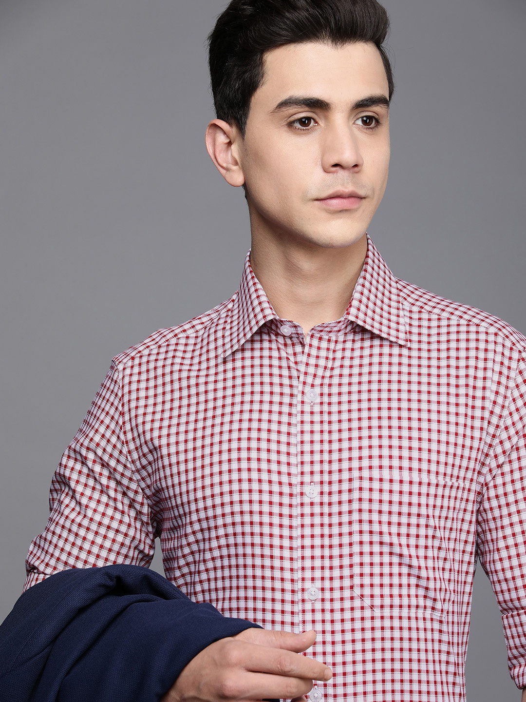 Louis Philippe Men Red & White Classic Fit Checked Pure Cotton Formal Shirt
Louis Philippe Men Red & White Classic Fit Checked Pure Cotton Formal Shirt