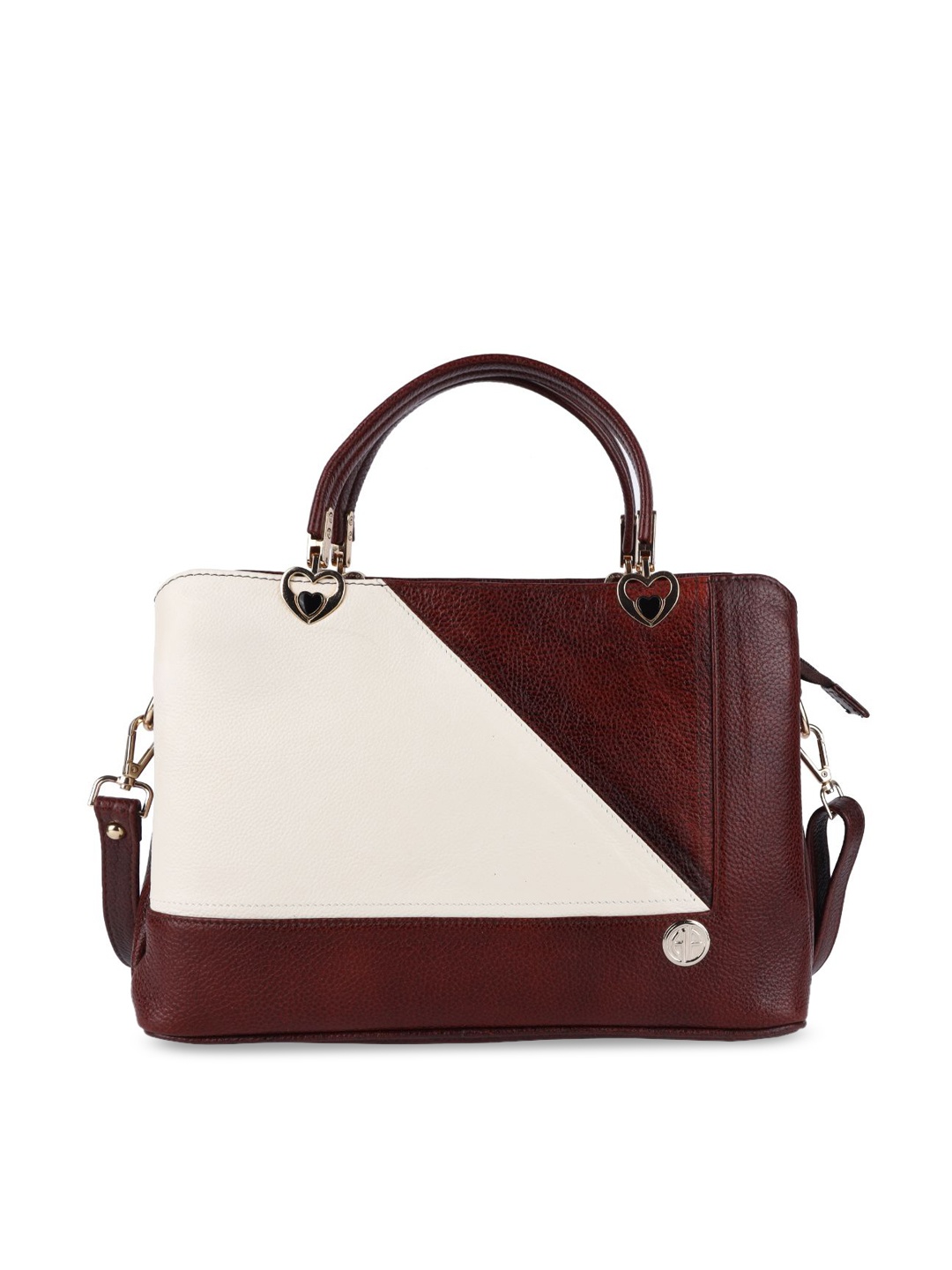 HAMMONDS FLYCATCHER Brown Colourblocked Leather Oversized Structured Handheld Bag with Cut Work
HAMMONDS FLYCATCHER Brown Colourblocked Leather Oversized Structured Handheld Bag with Cut Work
