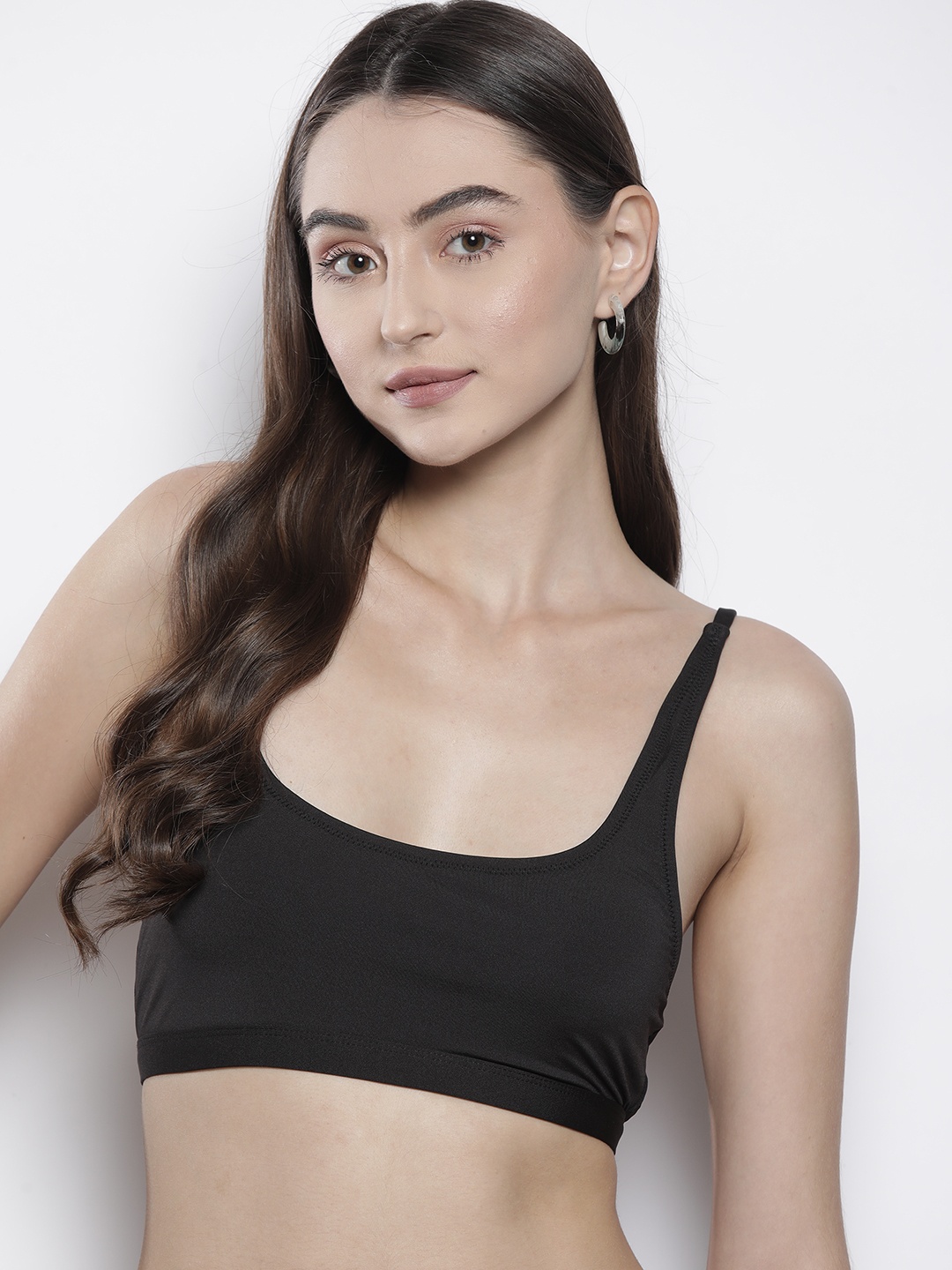 DeFacto Women Solid Swim Bikini Top T5226AZ, Black