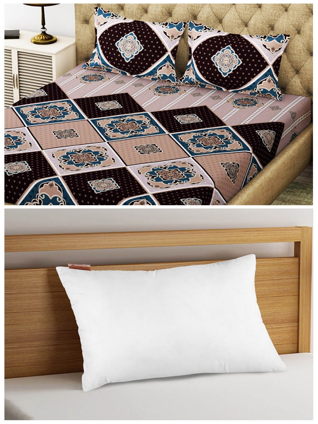 BIANCA Set of 130 GSM King Double Bedsheet With 2 Pillow Covers & 1 Medium-Firm Pillow, White
BIANCA Set of 130 GSM King Double Bedsheet With 2 Pillow Covers & 1 Medium-Firm Pillow, White