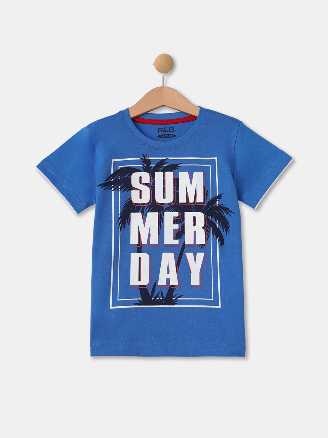 R&B Boys Blue Printed T-shirt