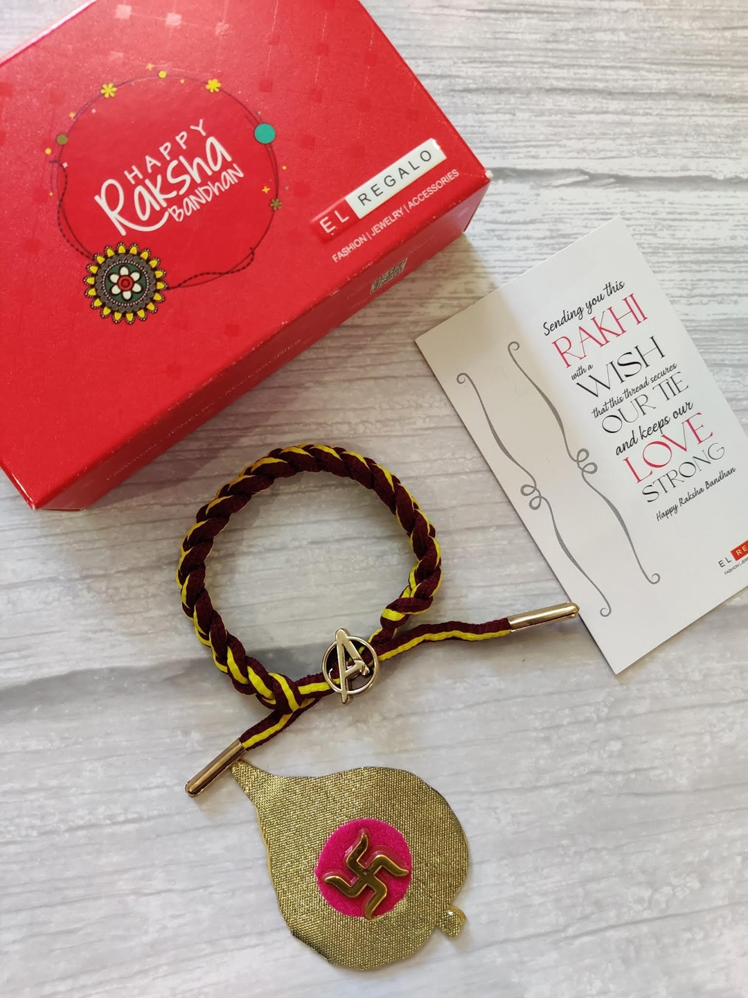 EL REGALO Kids Rakhi Combo for Bhai With Roli Chawal Shagun and Rakhi Greeting Card, Gold
EL REGALO Kids Rakhi Combo for Bhai With Roli Chawal Shagun and Rakhi Greeting Card, Gold