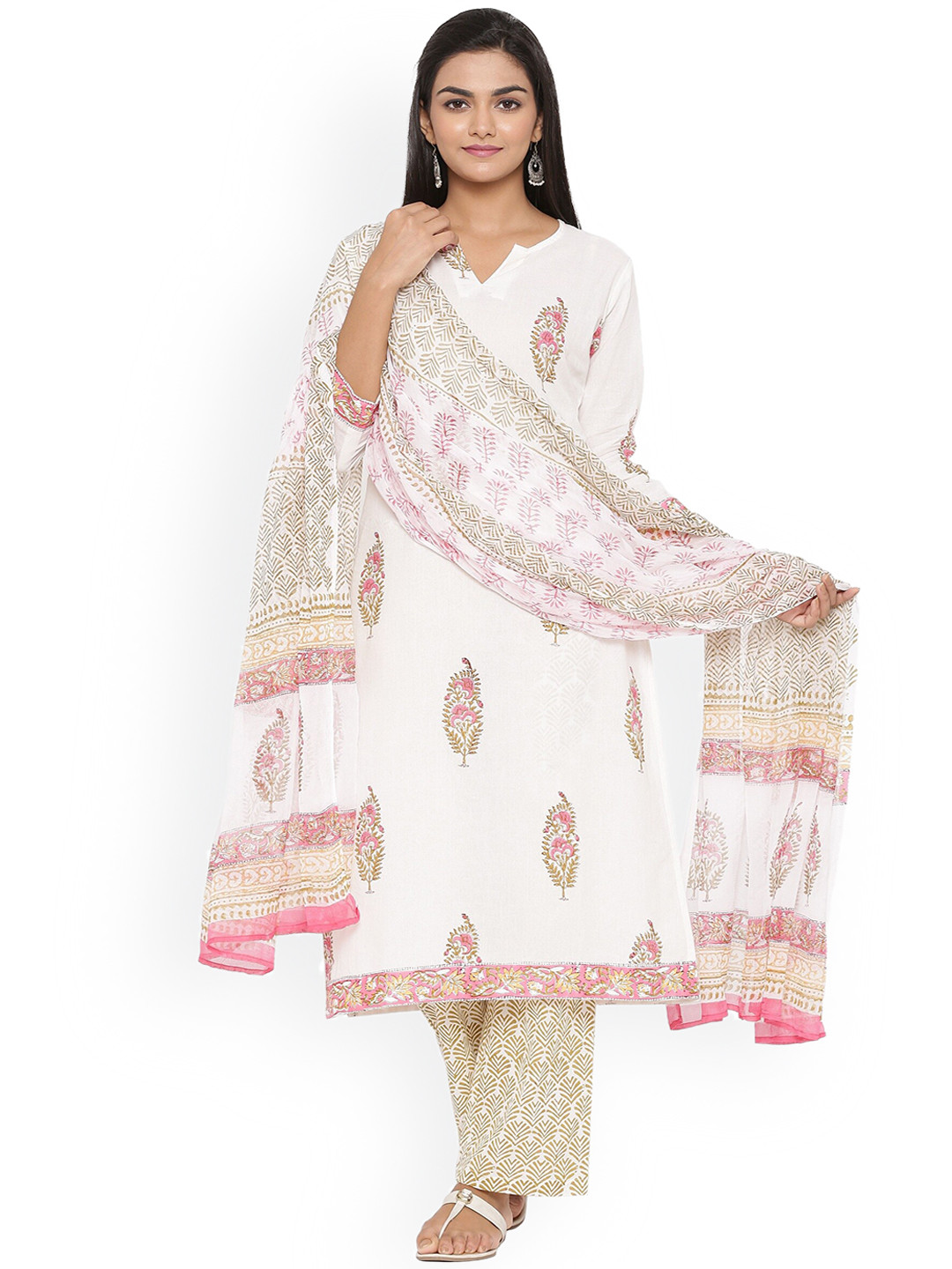 mirari Women Peach-Coloured Floral Printed Empire Pure Cotton Kurti with Churidar & With Dupatta
mirari Women Peach-Coloured Floral Printed Empire Pure Cotton Kurti with Churidar & With Dupatta