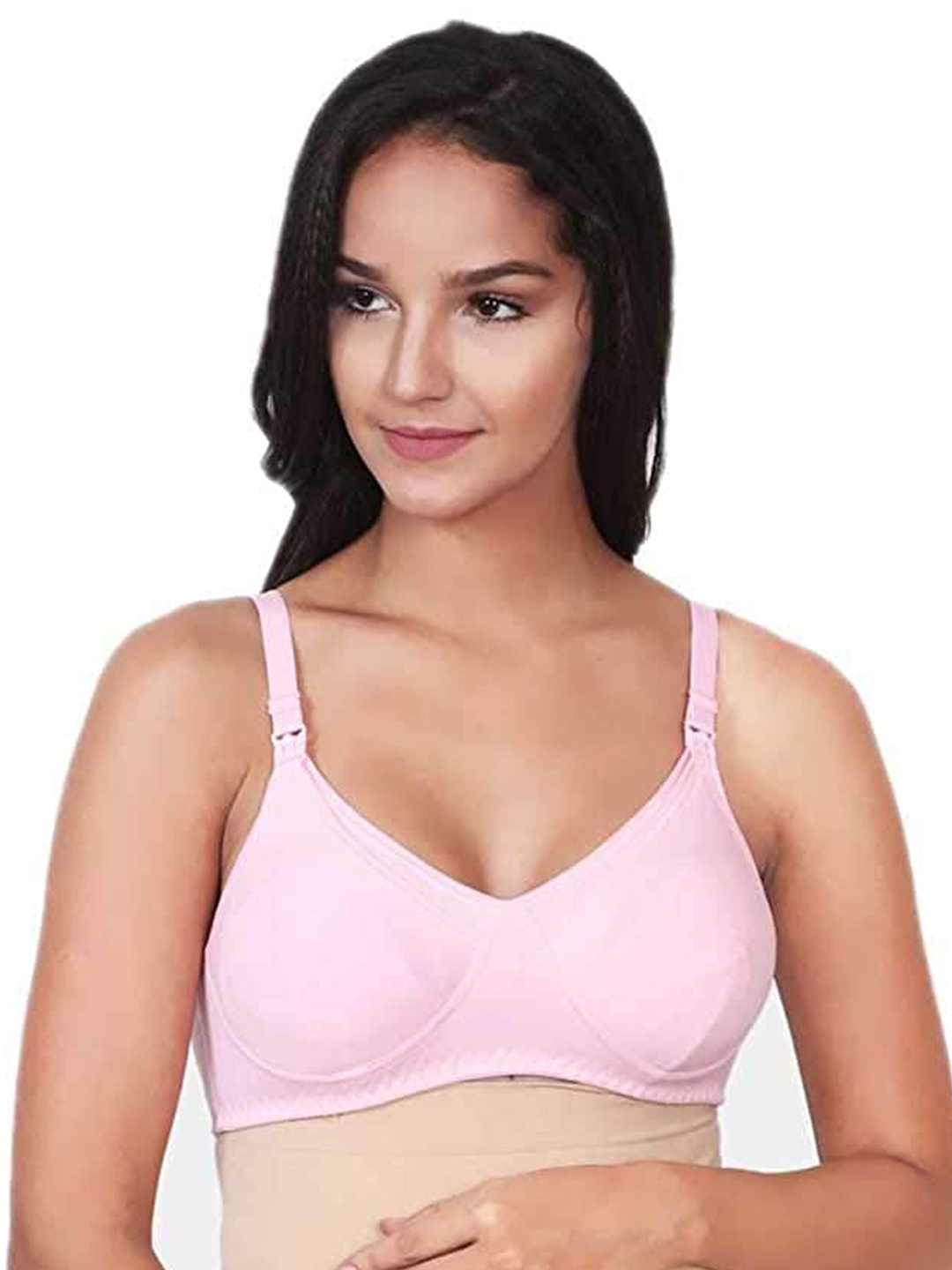 MeeMee Medium Coverage Lightly Padded Cotton Non-wired Nursing Feeding Maternity Bra, Pink
MeeMee Medium Coverage Lightly Padded Cotton Non-wired Nursing Feeding Maternity Bra, Pink