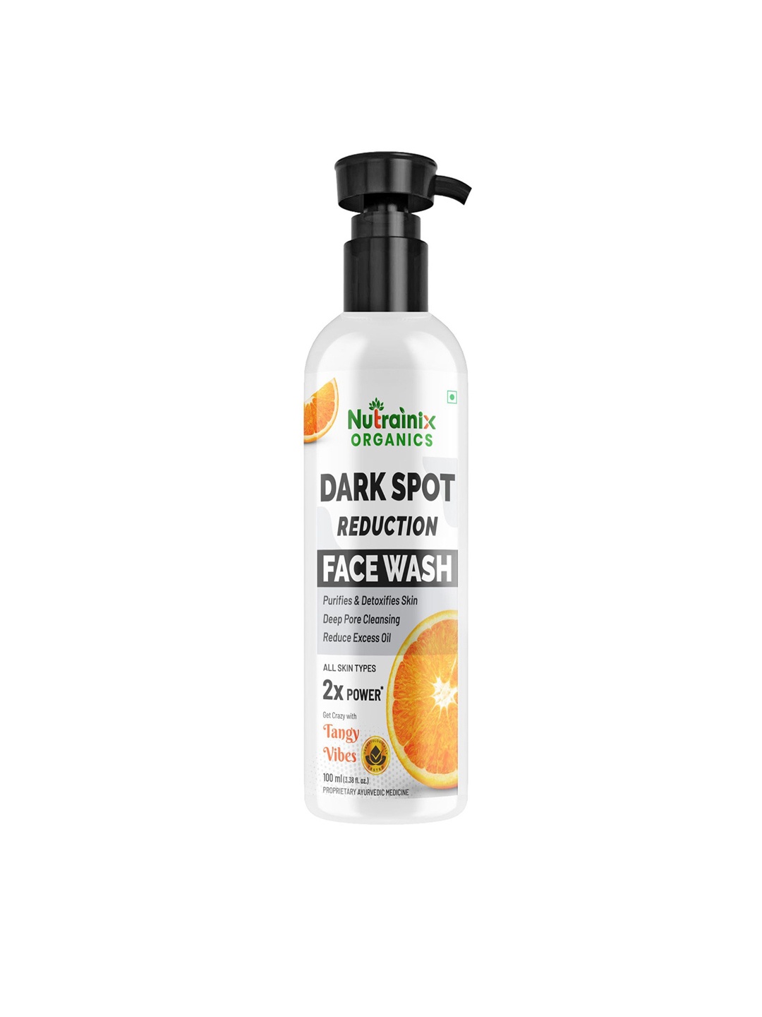 Nutrainix Organics Dark Spot Reduction 2x Power Face Wash with Tangy Vibes - 100 ml, White
Nutrainix Organics Dark Spot Reduction 2x Power Face Wash with Tangy Vibes - 100 ml, White
