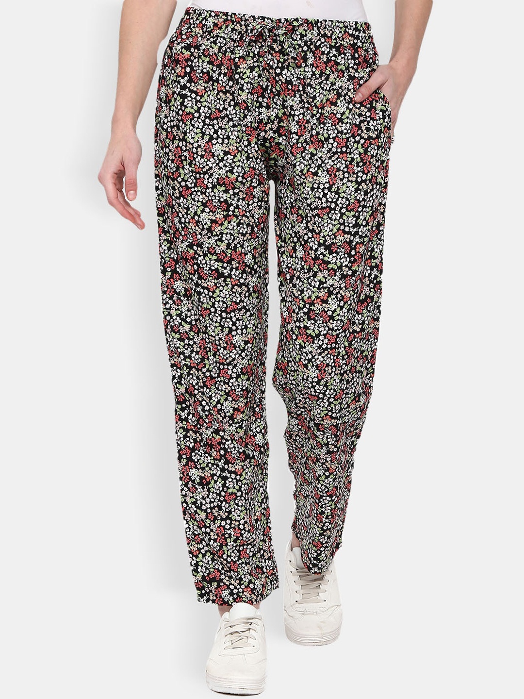 V-Mart Women Multi-Coloured Printed Track Pants