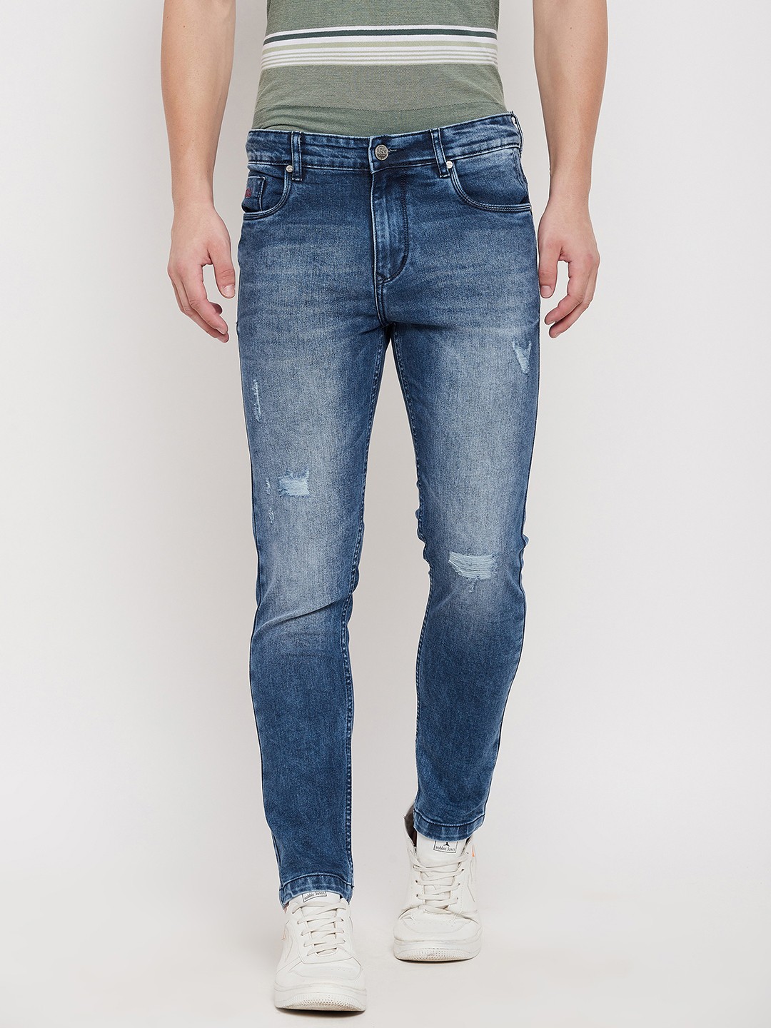 Duke Men Slim Fit Mildly Distressed Heavy Fade Stretchable Cotton Stretchable Jeans, Blue
Duke Men Slim Fit Mildly Distressed Heavy Fade Stretchable Cotton Stretchable Jeans, Blue